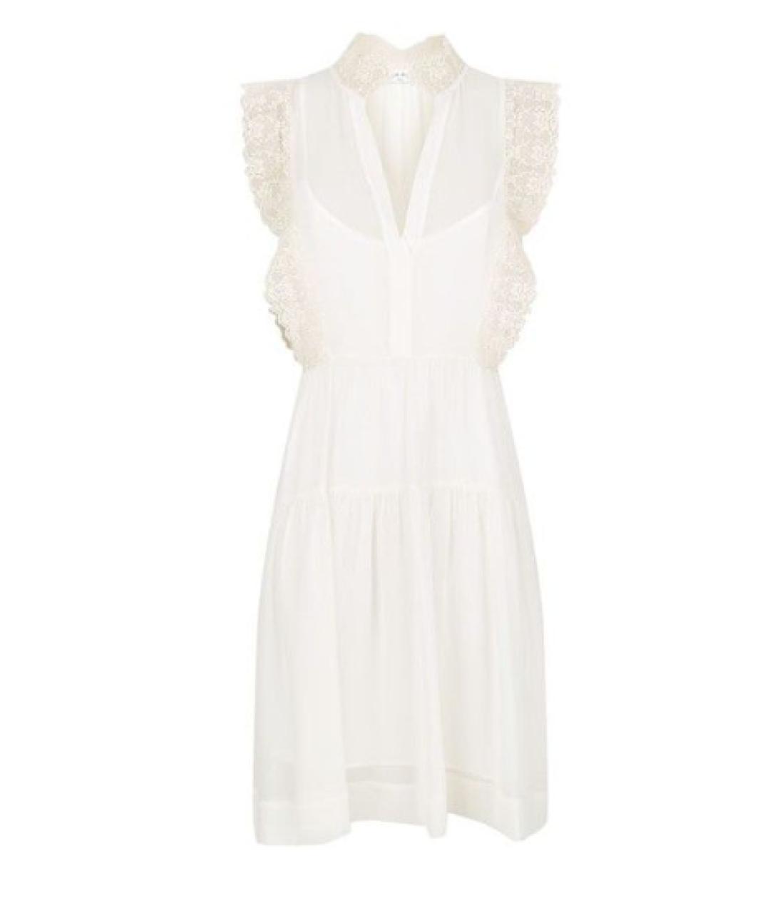 SANDRO Белое шифоновое повседневное платье, фото 1