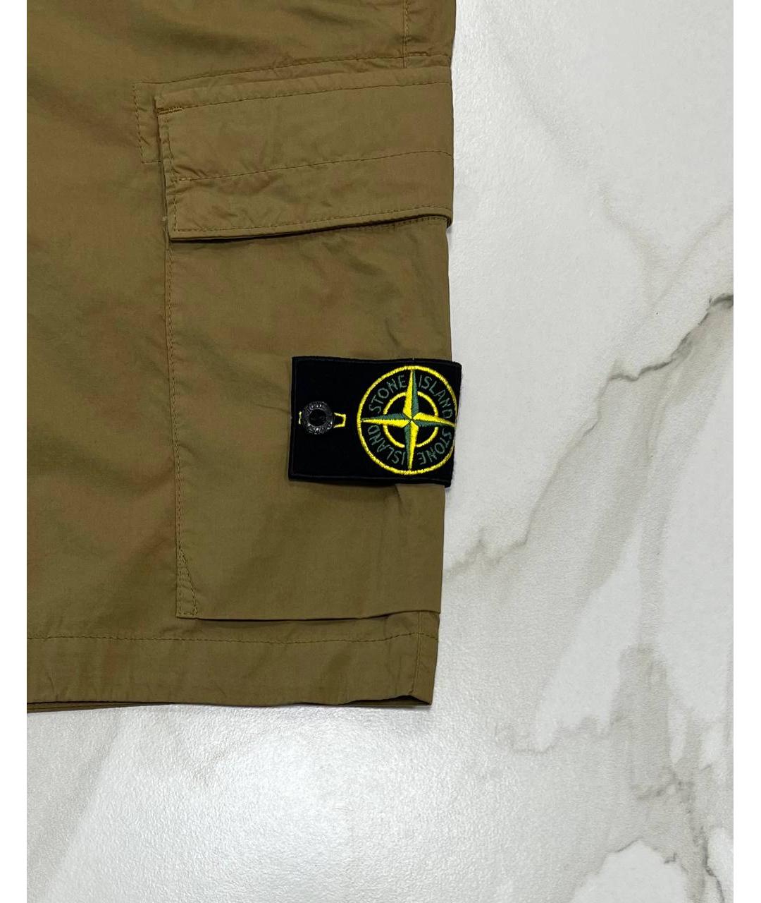 STONE ISLAND Хаки шорты, фото 3