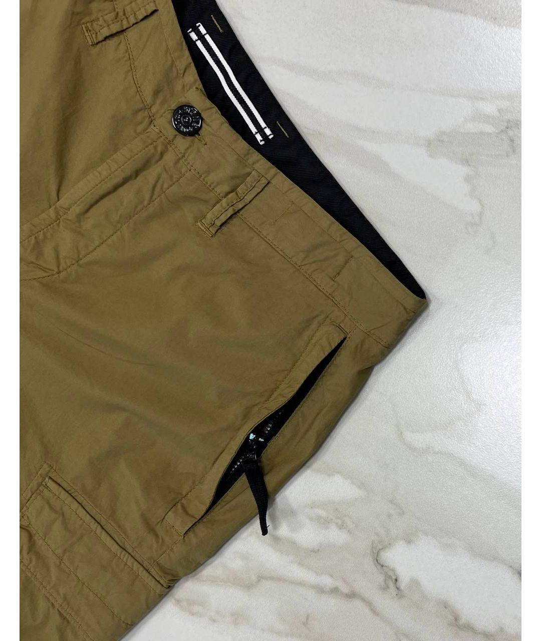 STONE ISLAND Хаки шорты, фото 2
