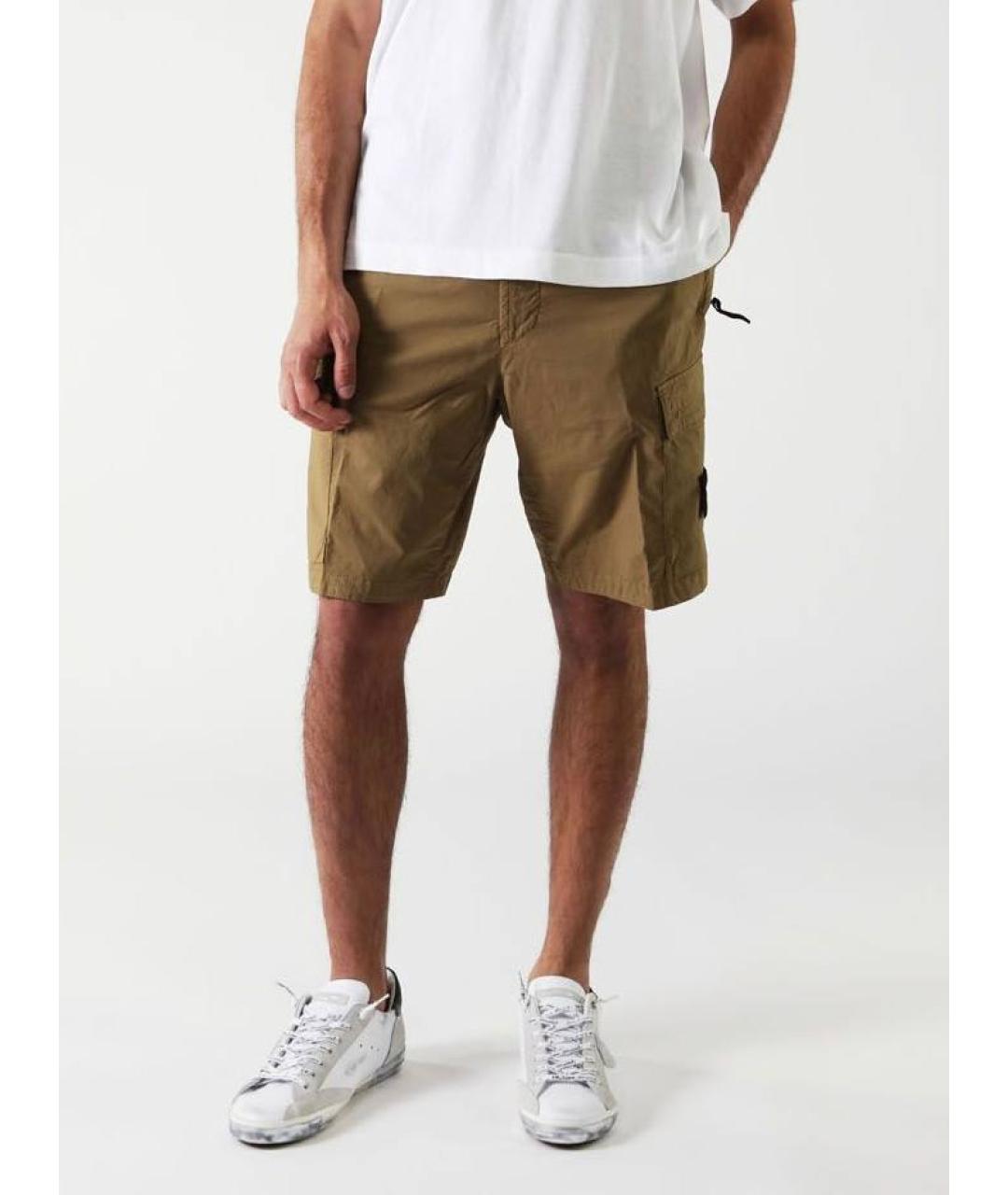 STONE ISLAND Хаки шорты, фото 7