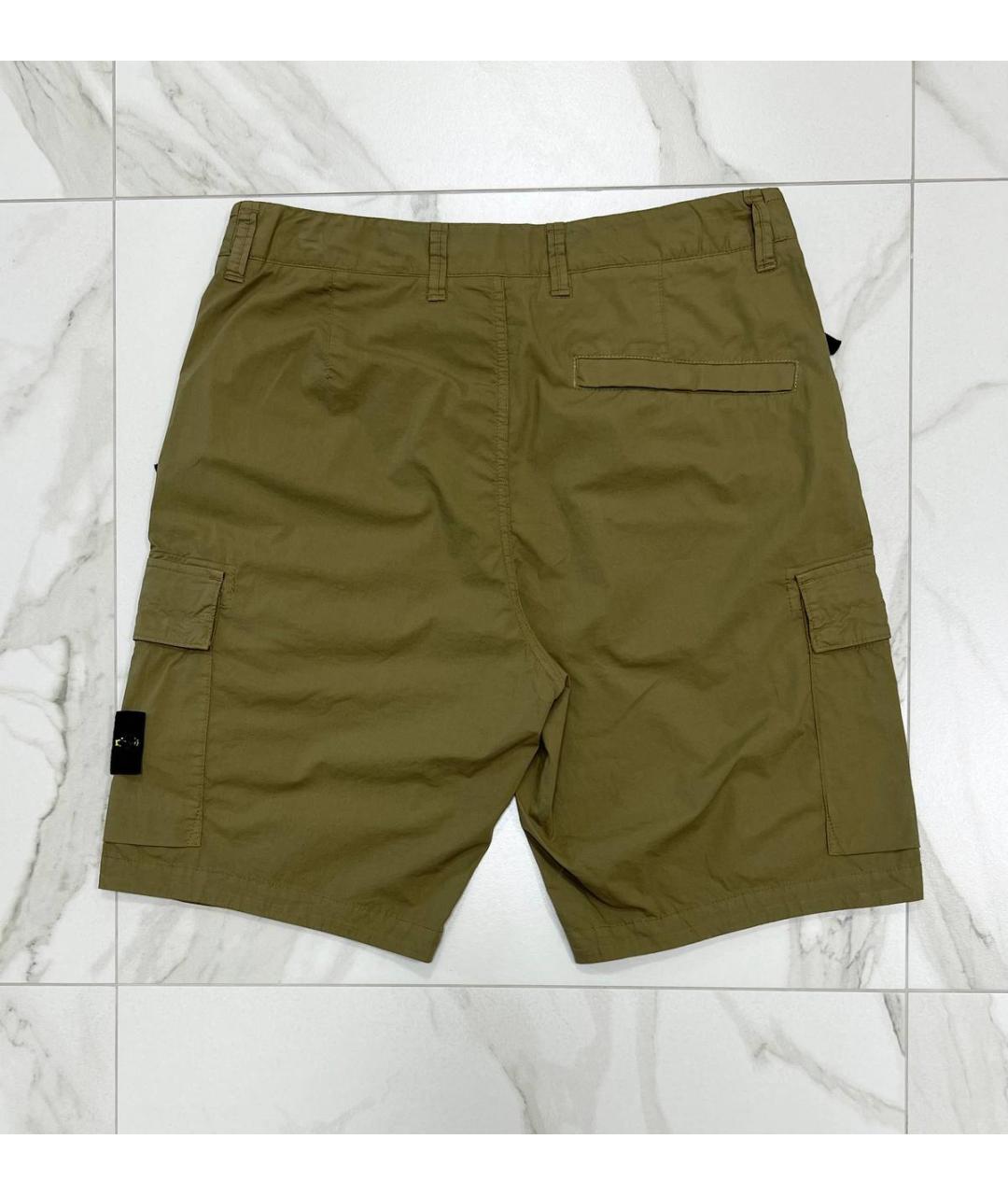 STONE ISLAND Хаки шорты, фото 5