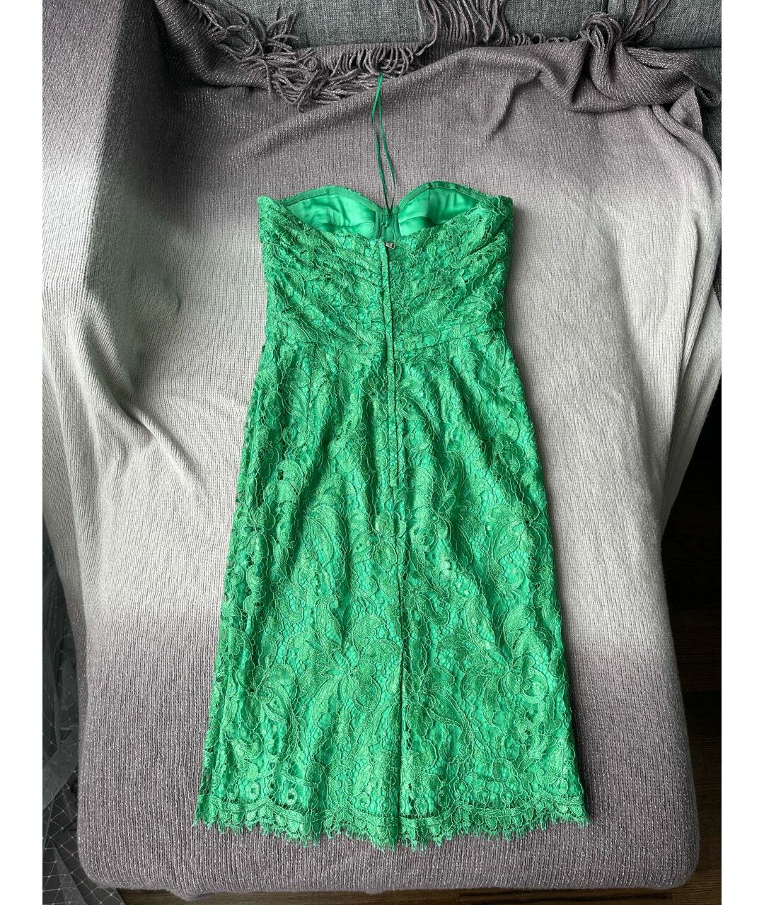 DOLCE&GABBANA Зеленые хлопковое вечернее платье, фото 2