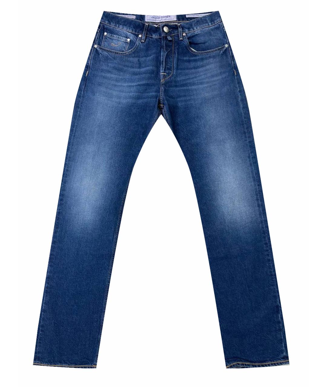 JACOB COHEN Синие хлопко-эластановые джинсы, фото 1
