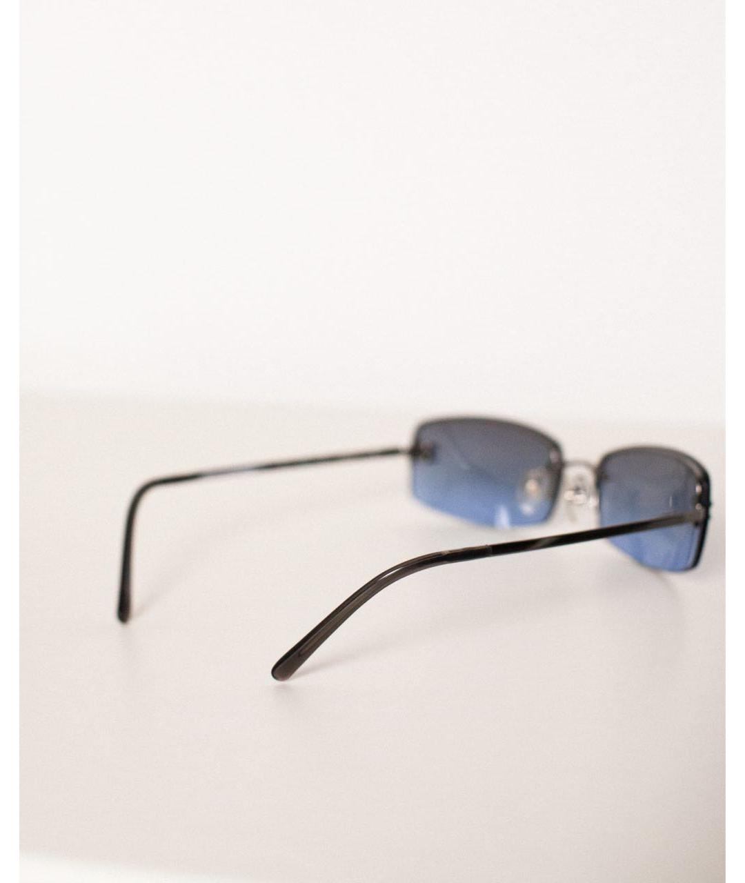CHANEL Темно-синие металлические солнцезащитные очки, фото 4