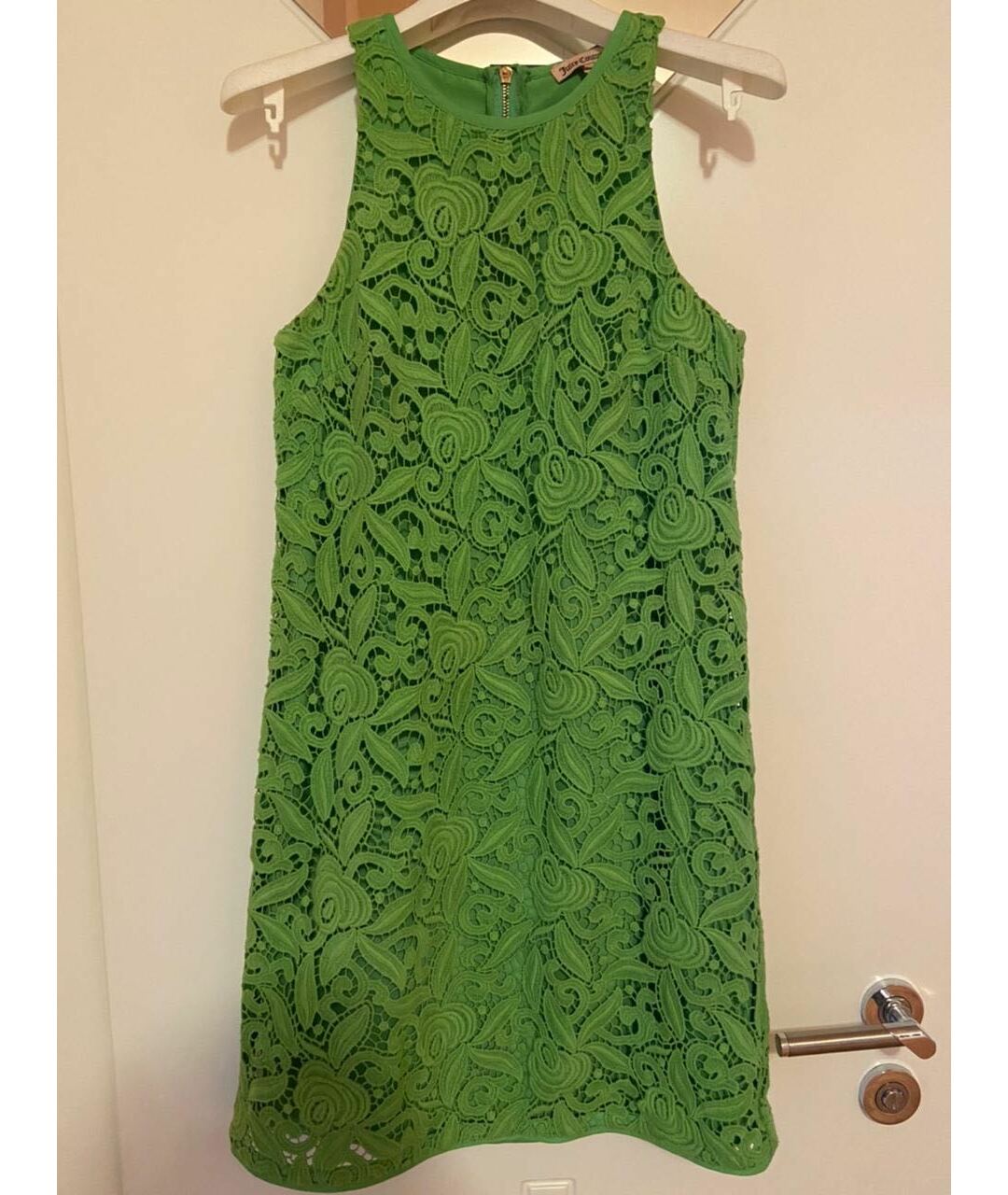 JUICY COUTURE Зеленые хлопковое повседневное платье, фото 4