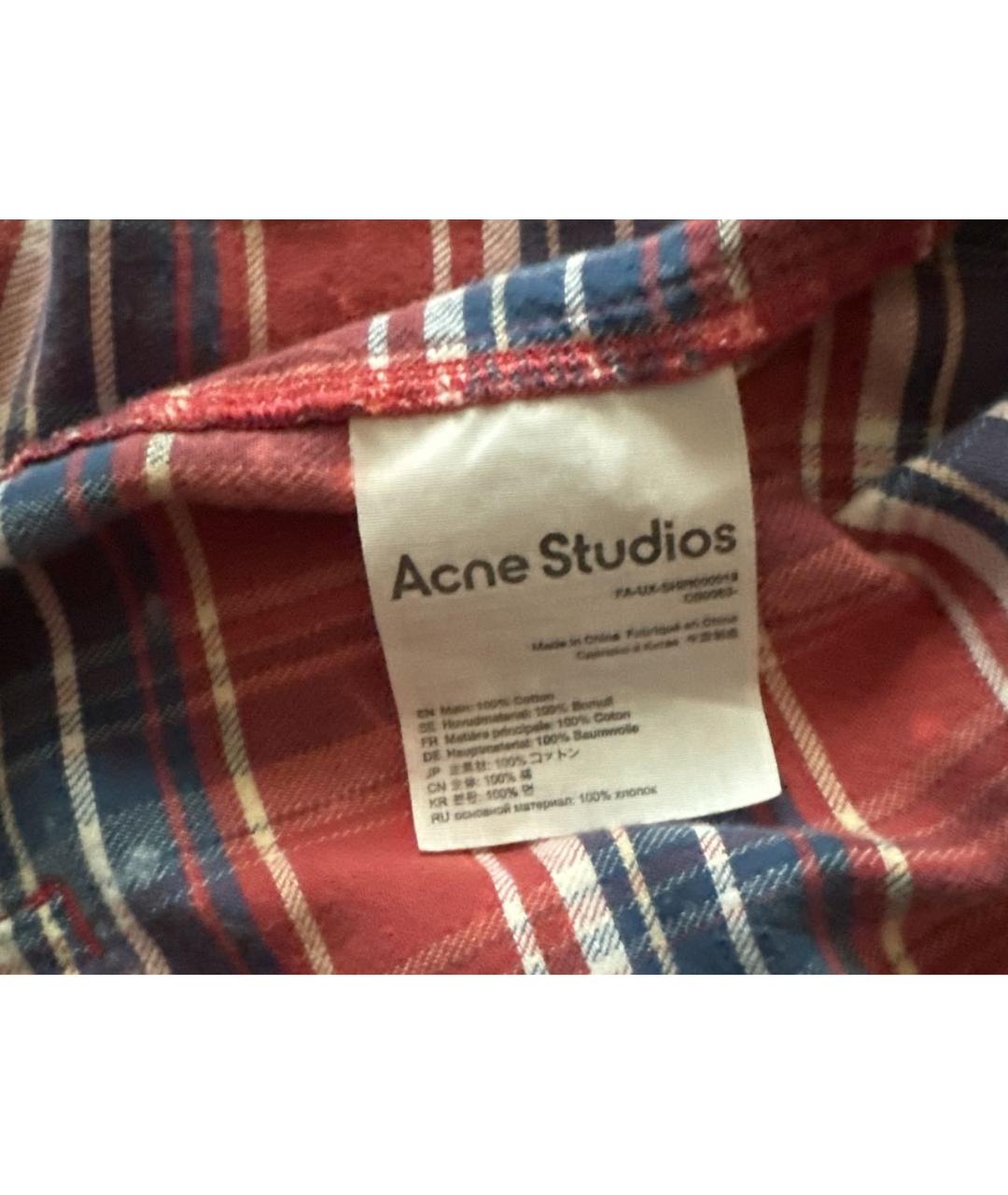 ACNE STUDIOS Мульти хлопковая рубашка, фото 5