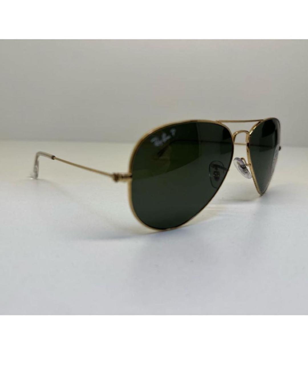 RAY BAN Зеленые металлические солнцезащитные очки, фото 2
