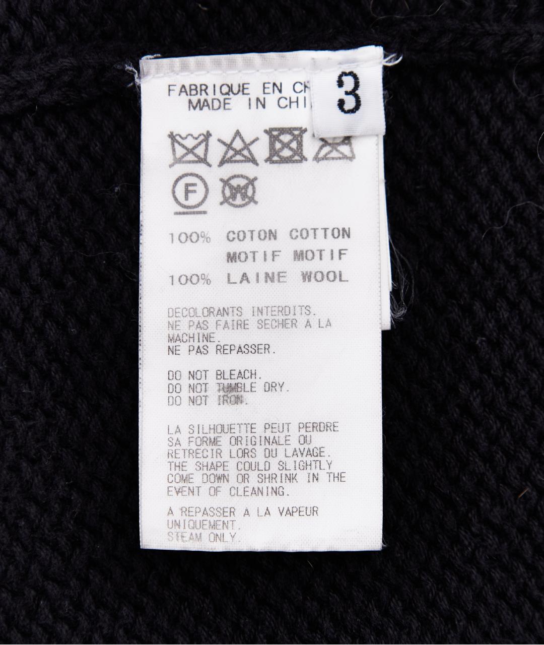 YOHJI YAMAMOTO Черный хлопковый джемпер / свитер, фото 5