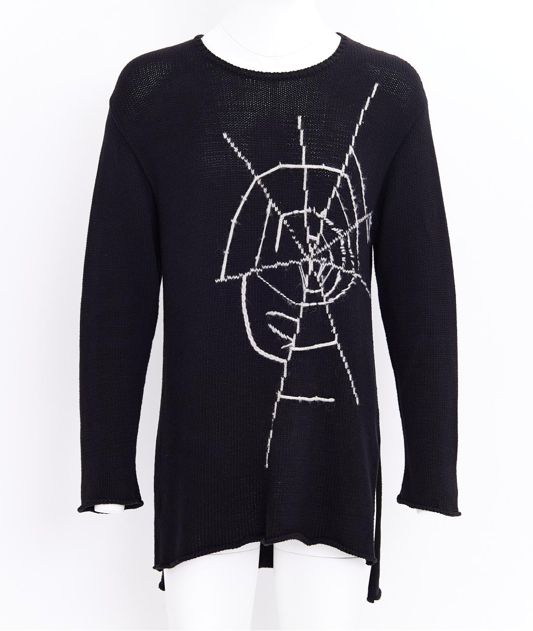 YOHJI YAMAMOTO Черный хлопковый джемпер / свитер, фото 6