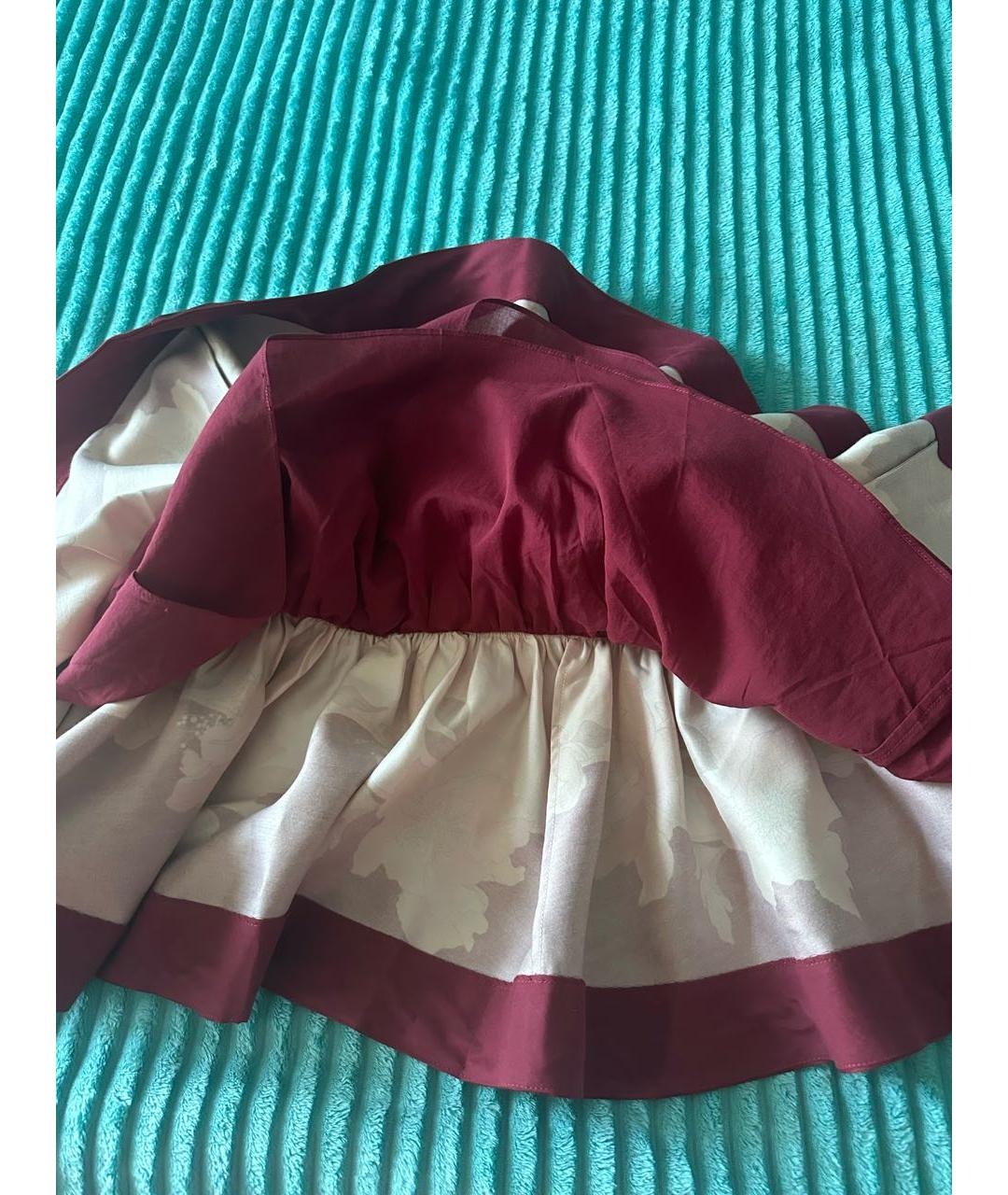 ZIMMERMANN Бордовая шерстяная юбка мини, фото 8