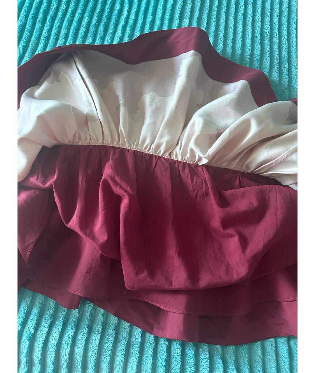 ZIMMERMANN Бордовая шерстяная юбка мини, фото 7