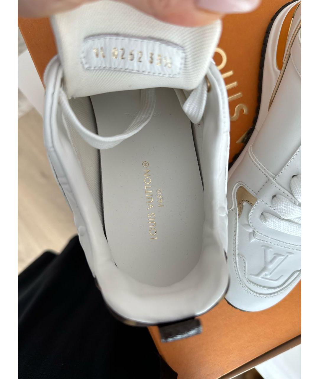 LOUIS VUITTON Белые кожаные кроссовки, фото 6