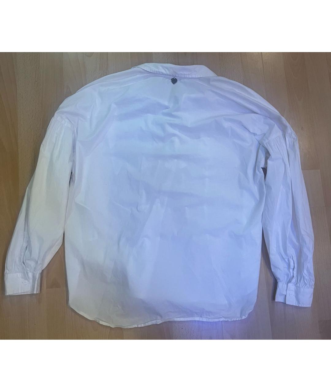 TWIN-SET Белая хлопко-эластановая рубашка, фото 2