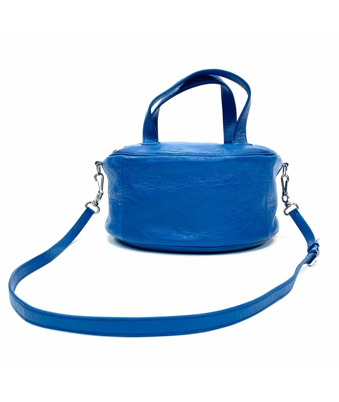 BALENCIAGA Синяя кожаная сумка тоут, фото 2