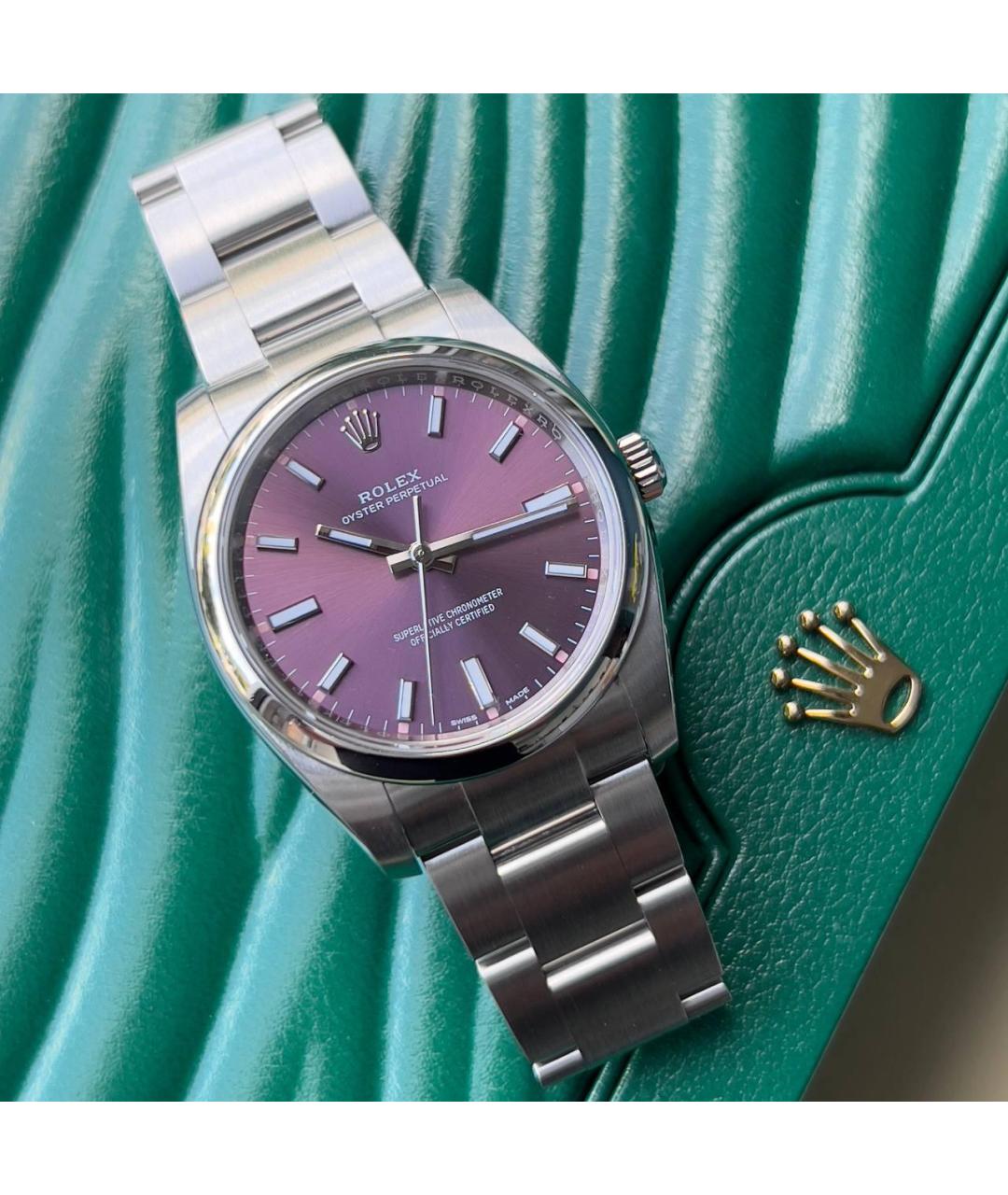 ROLEX Фиолетовые металлические часы, фото 6