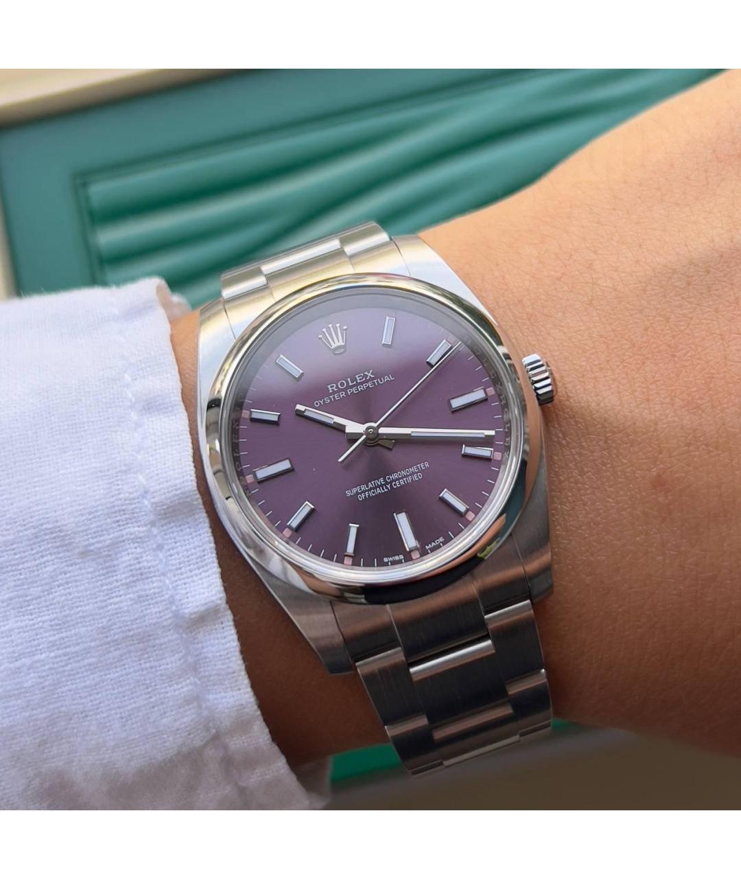 ROLEX Фиолетовые металлические часы, фото 4