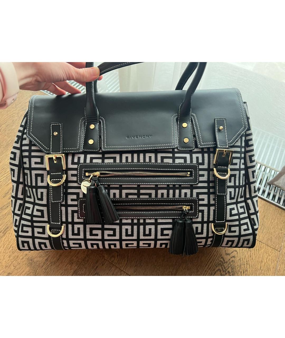 GIVENCHY Серая тканевая сумка тоут, фото 7