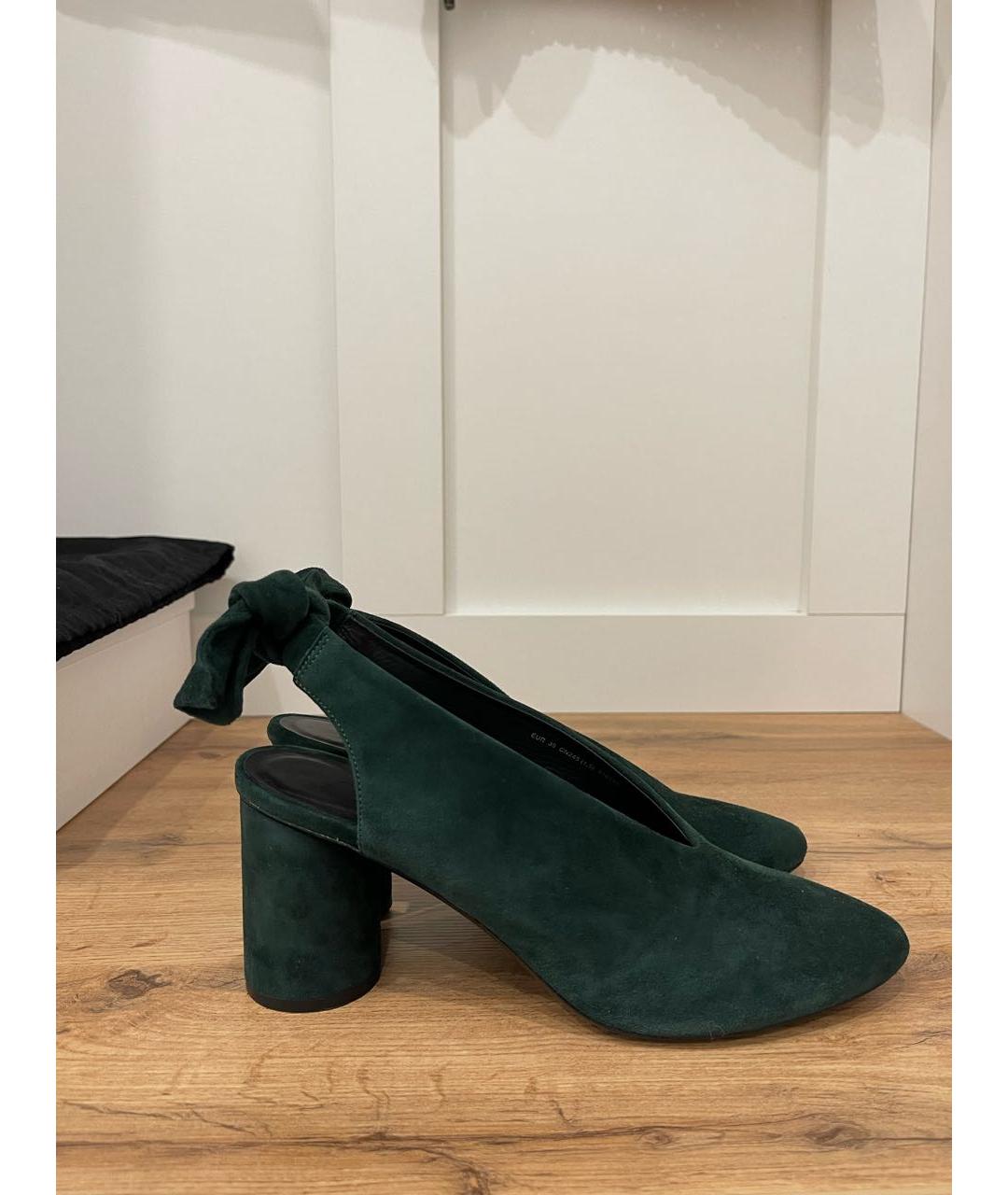 COS Зеленые замшевые туфли, фото 7