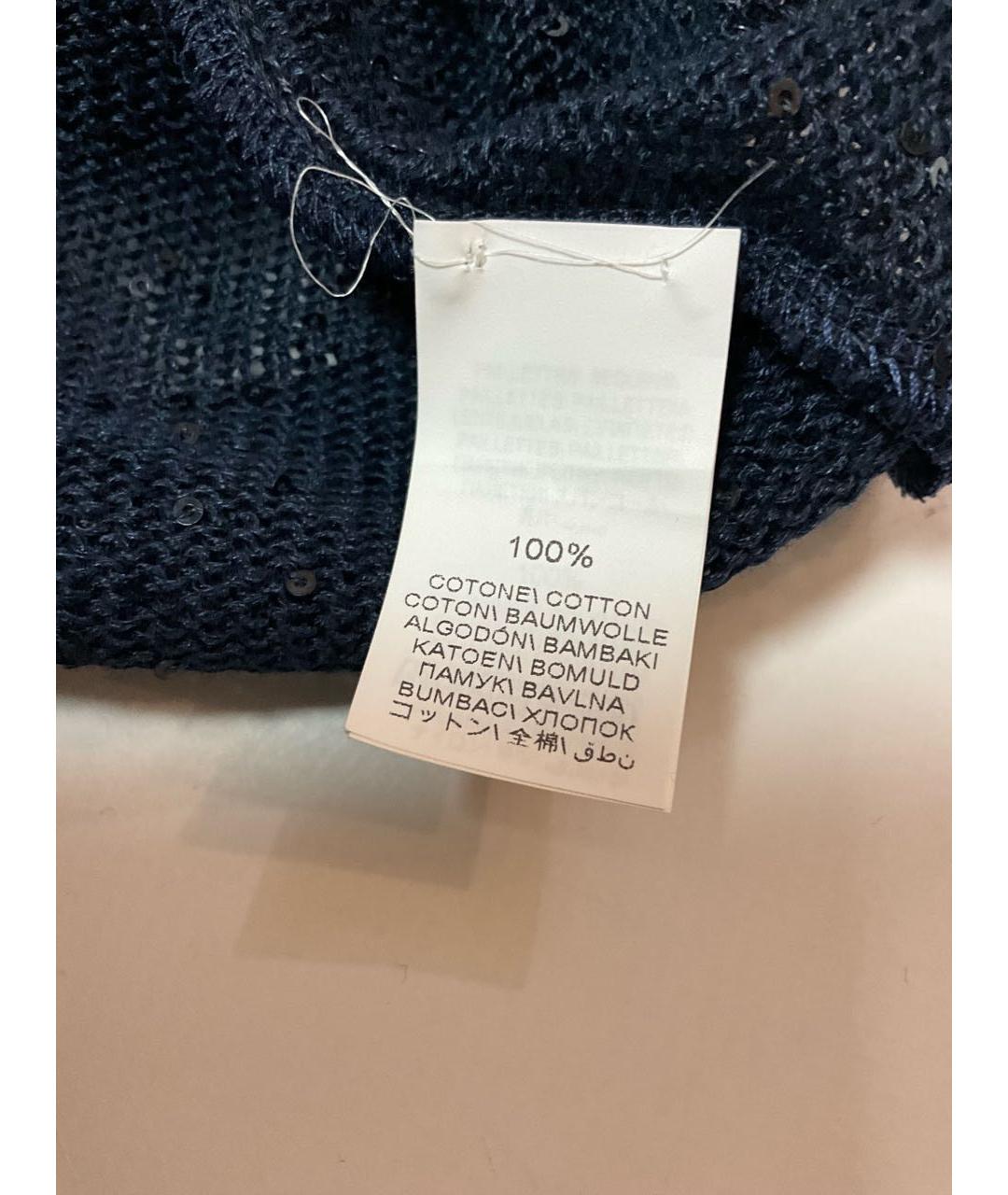 BRUNELLO CUCINELLI Синее хлопковое повседневное платье, фото 6