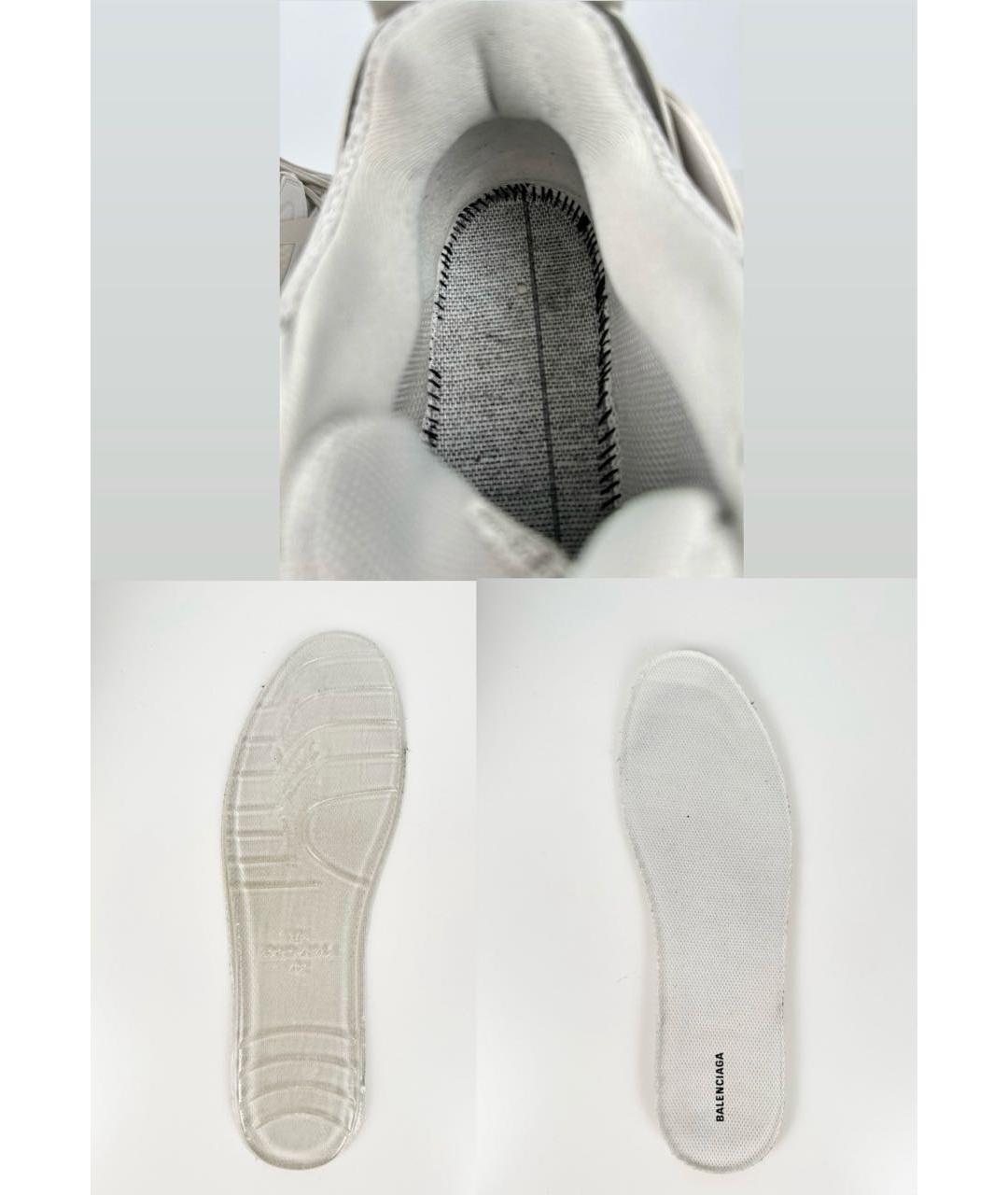 BALENCIAGA Белые кожаные низкие кроссовки / кеды, фото 8