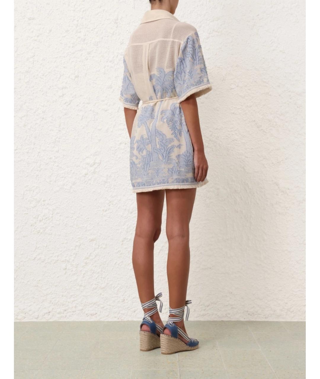ZIMMERMANN Голубое хлопковое платье, фото 3