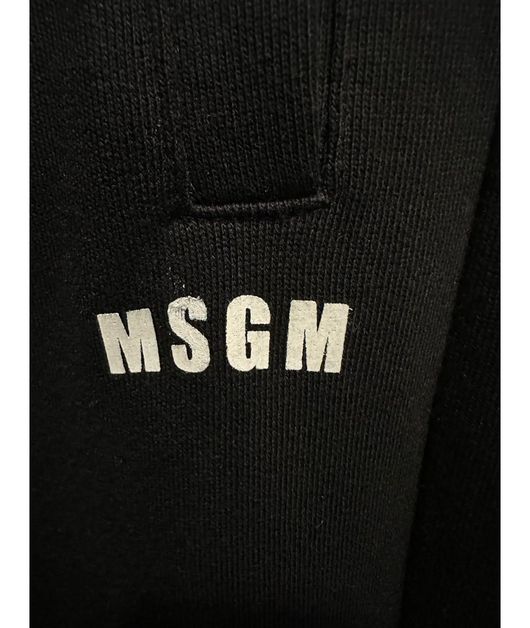 MSGM Черные хлопковые спортивные брюки и шорты, фото 4