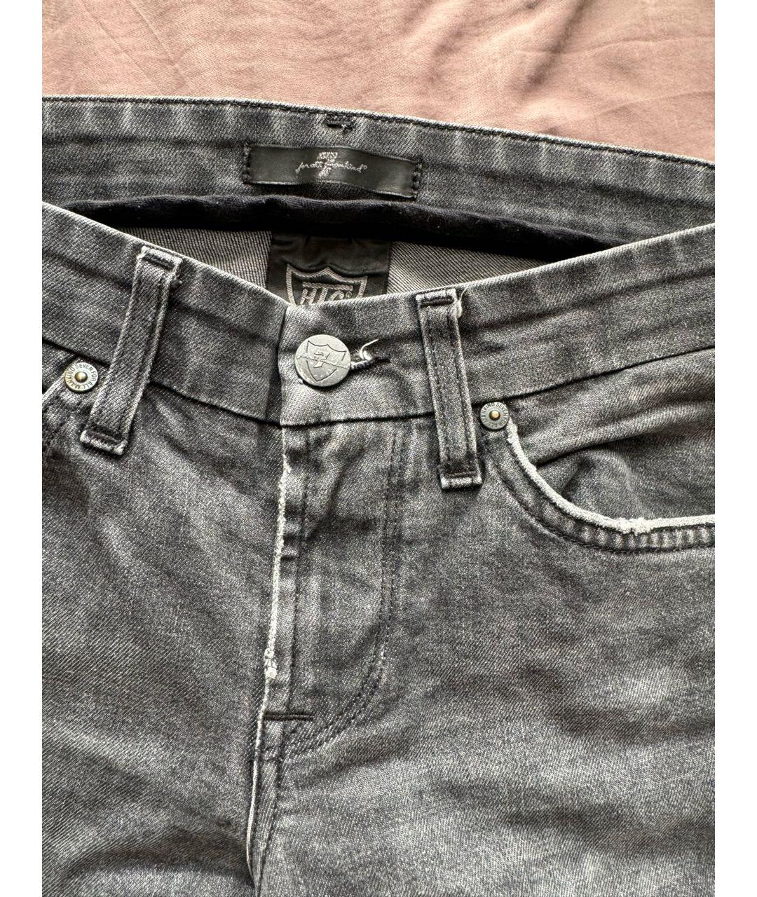 7 FOR ALL MANKIND Антрацитовые хлопко-эластановые джинсы слим, фото 3