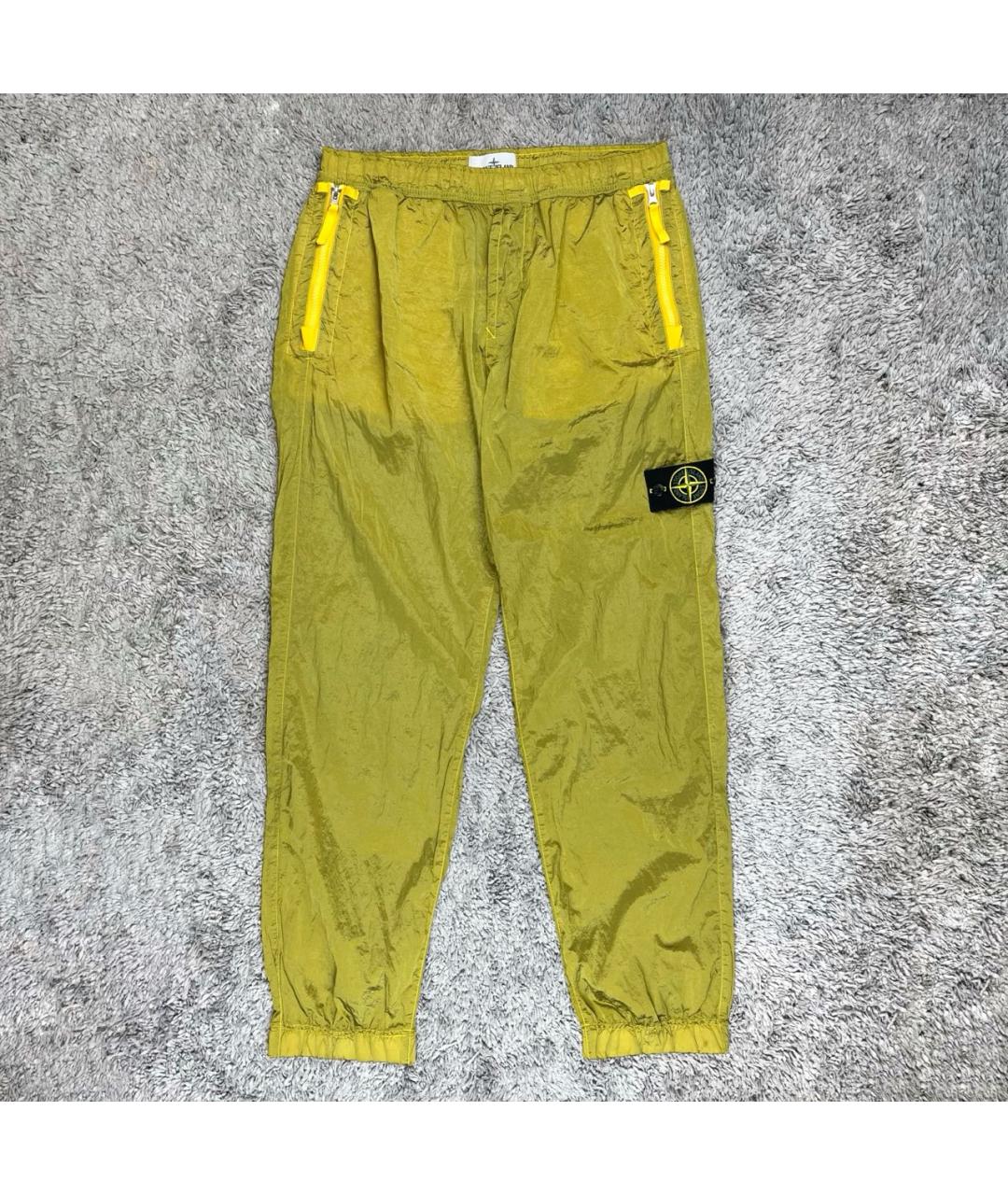 STONE ISLAND Желтые повседневные брюки, фото 9