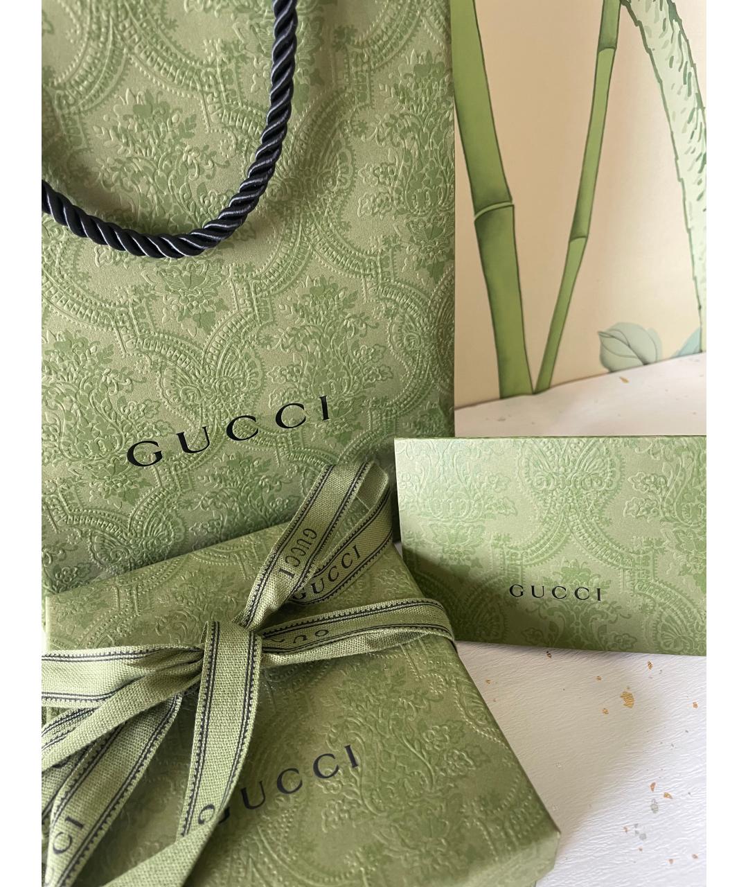 GUCCI Черный кожаный кошелек, фото 8