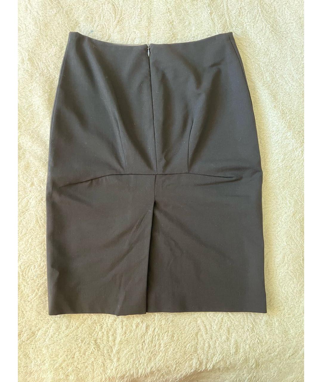 EMPORIO ARMANI Черная синтетическая юбка миди, фото 2