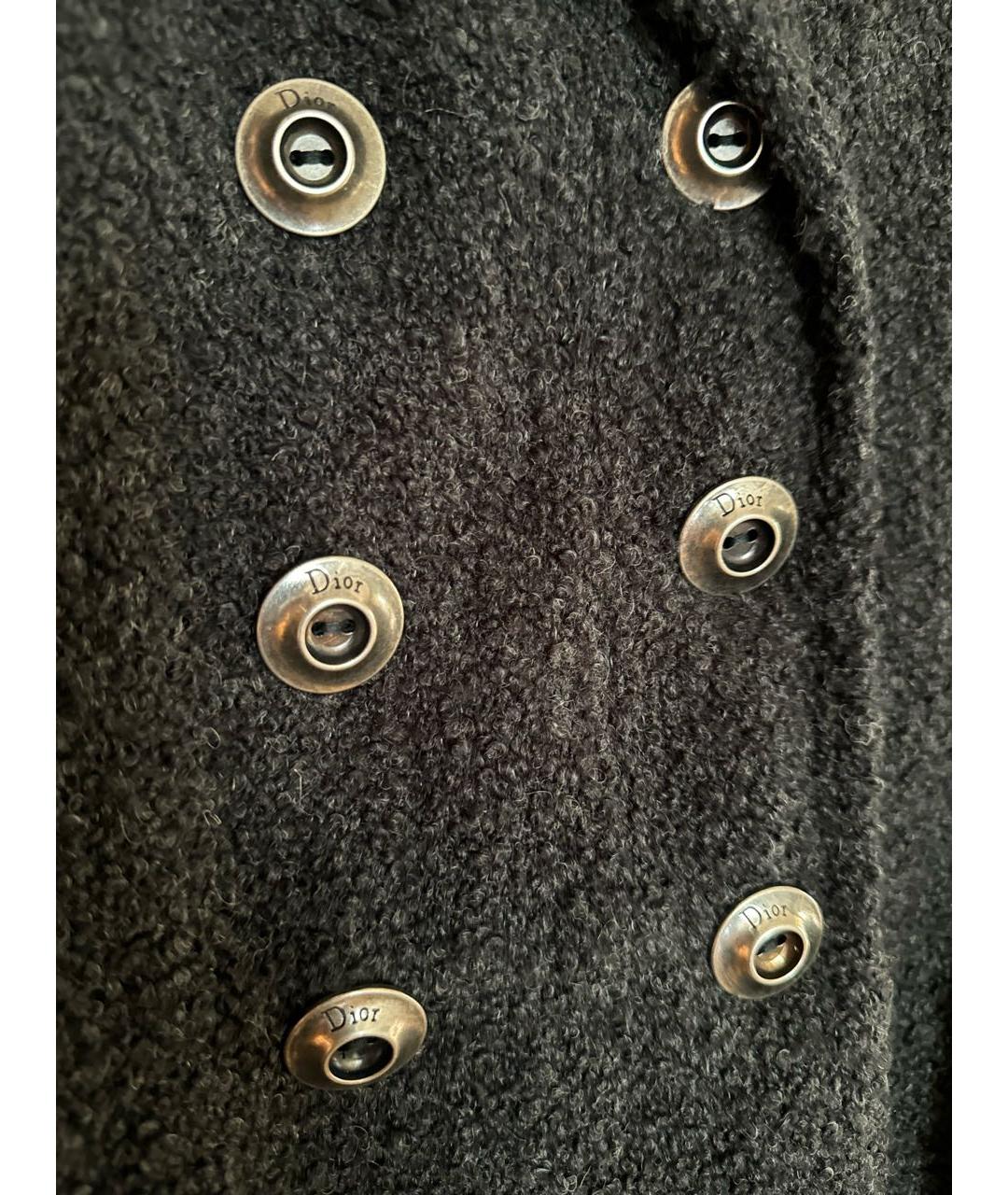 CHRISTIAN DIOR Антрацитовое полиамидовое пальто, фото 5