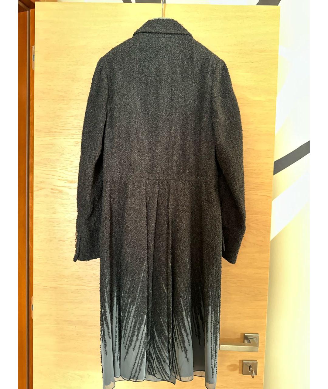 CHRISTIAN DIOR Антрацитовое полиамидовое пальто, фото 2