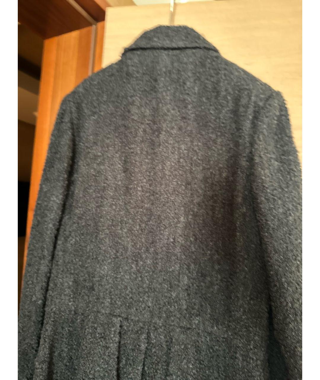CHRISTIAN DIOR Антрацитовое полиамидовое пальто, фото 3