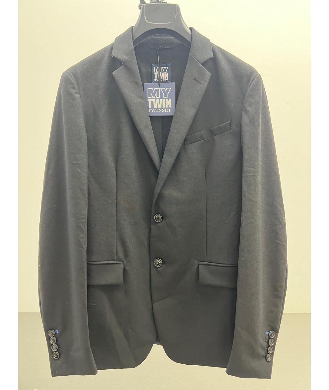 TWIN-SET Черный полиэстеровый жакет/пиджак, фото 7