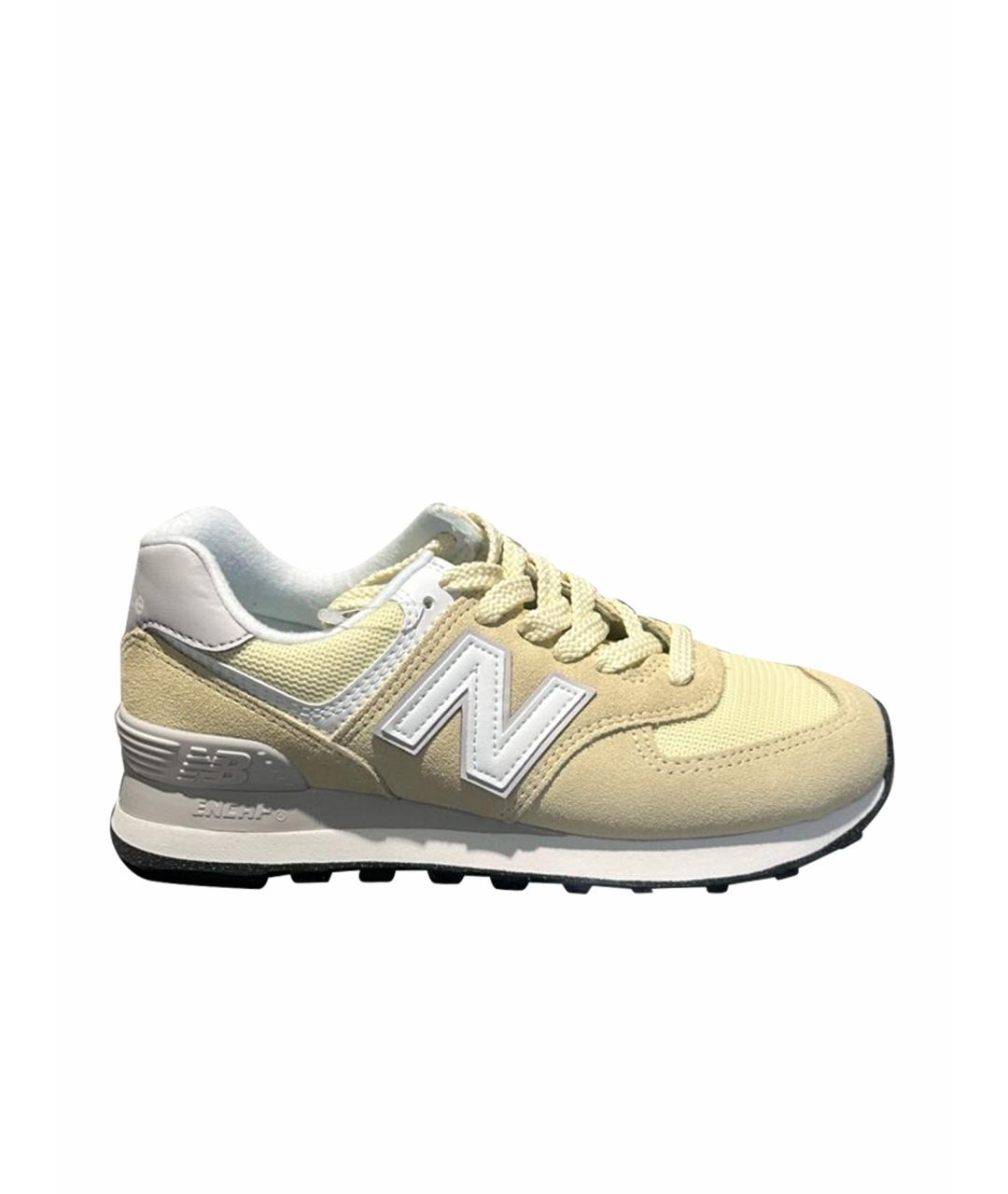 NEW BALANCE Желтые замшевые кроссовки, фото 1