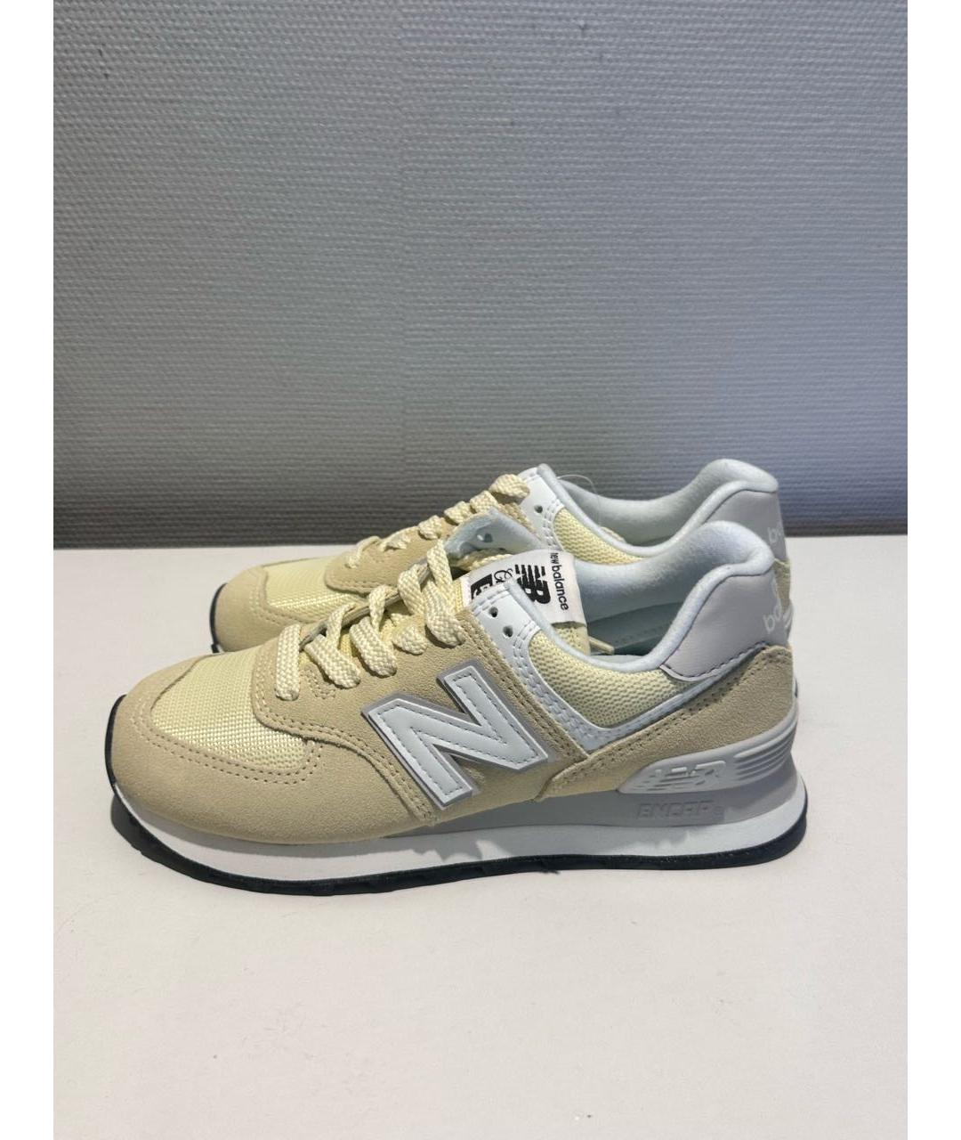 NEW BALANCE Желтые замшевые кроссовки, фото 2