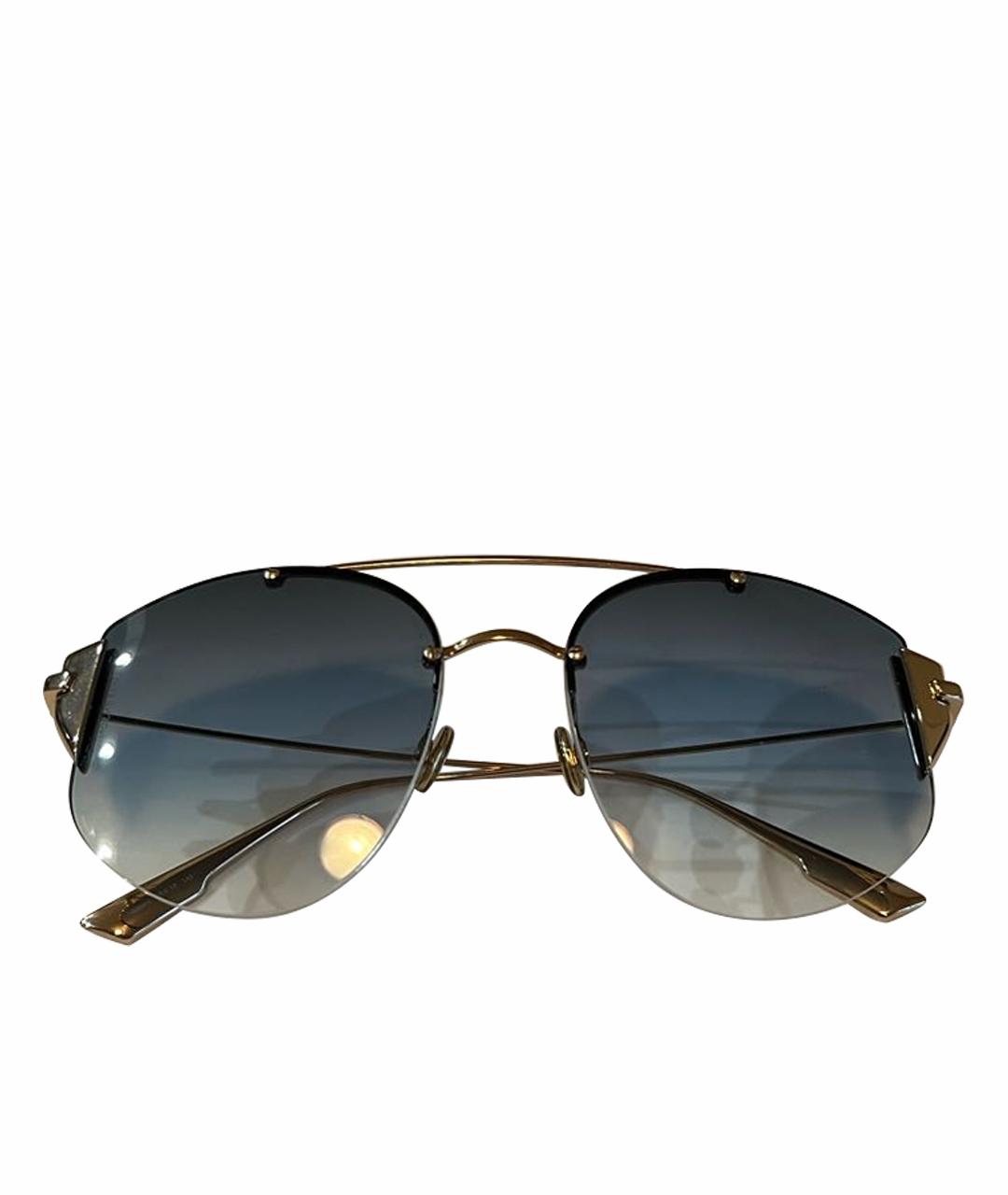 CHRISTIAN DIOR Голубые металлические солнцезащитные очки, фото 1