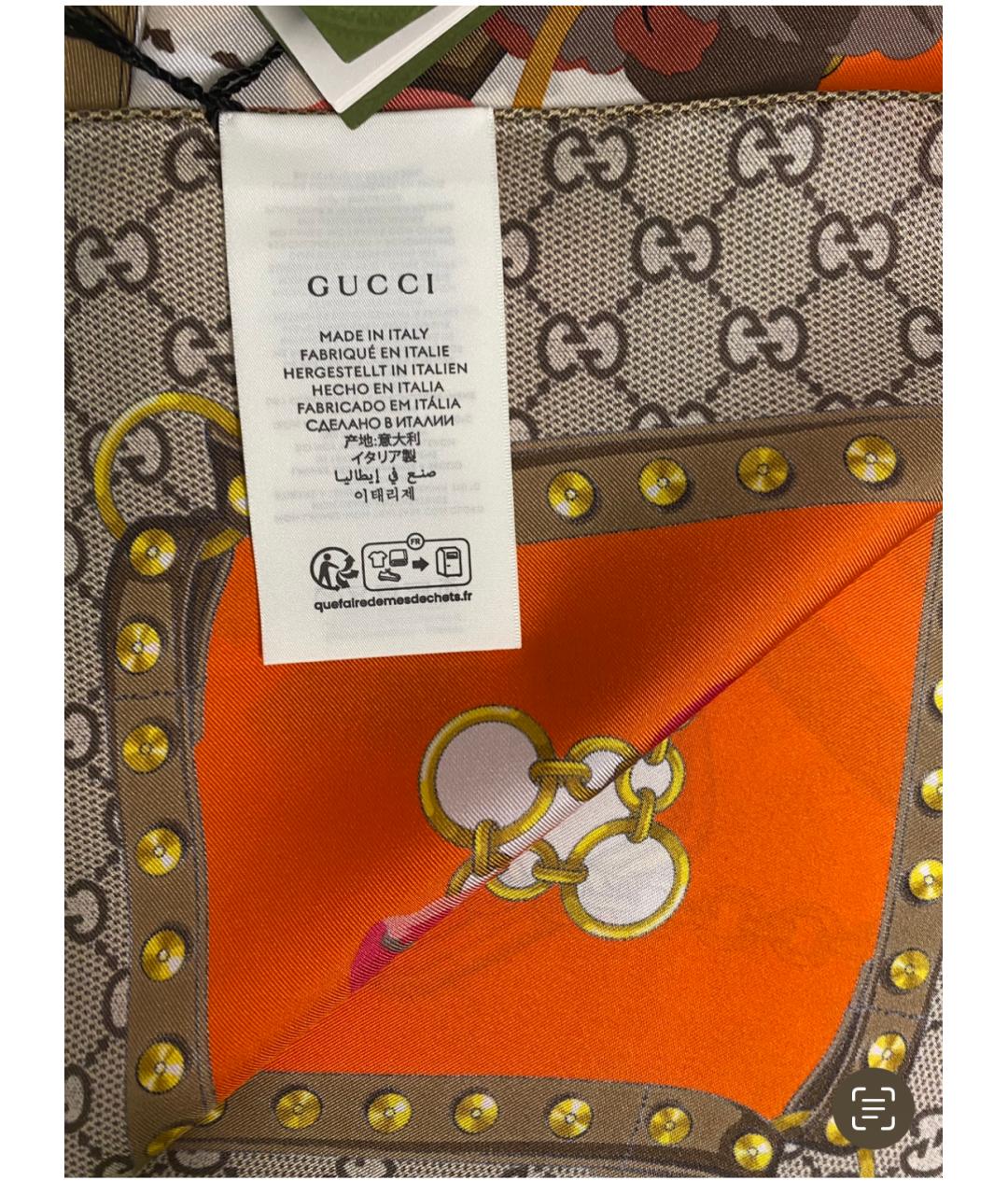 GUCCI Мульти шелковый платок, фото 6