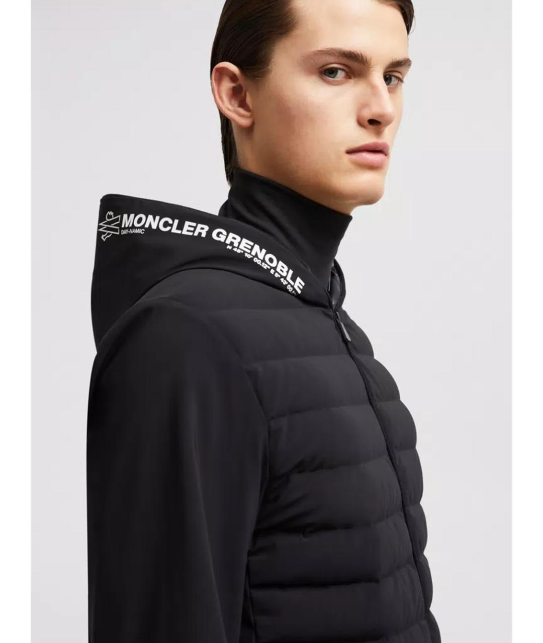 MONCLER Черная полиамидовая куртка, фото 4