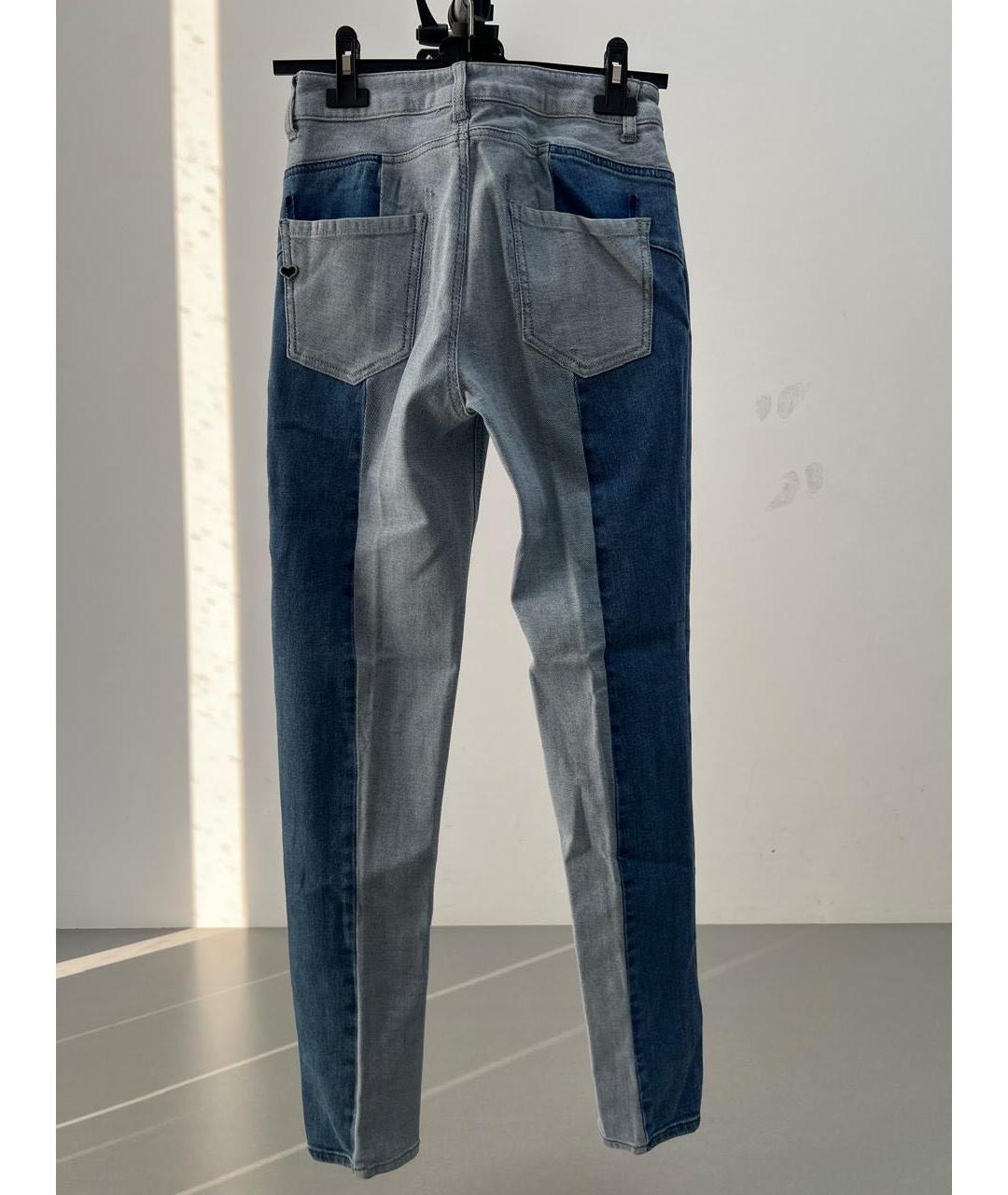 TWIN-SET Синие хлопковые прямые джинсы, фото 2