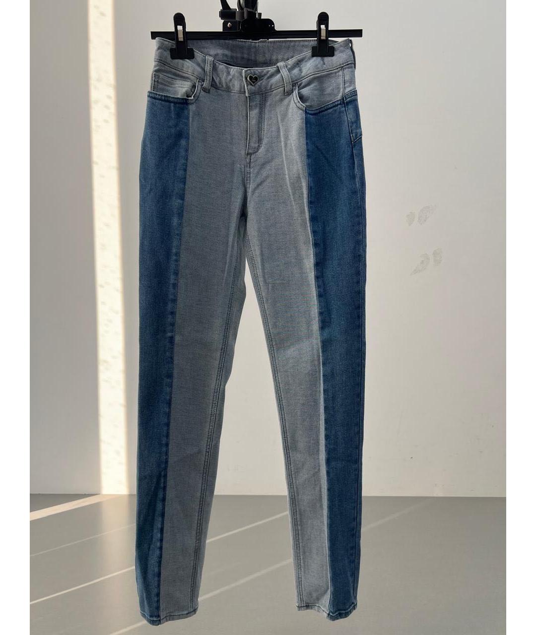 TWIN-SET Синие хлопковые прямые джинсы, фото 6