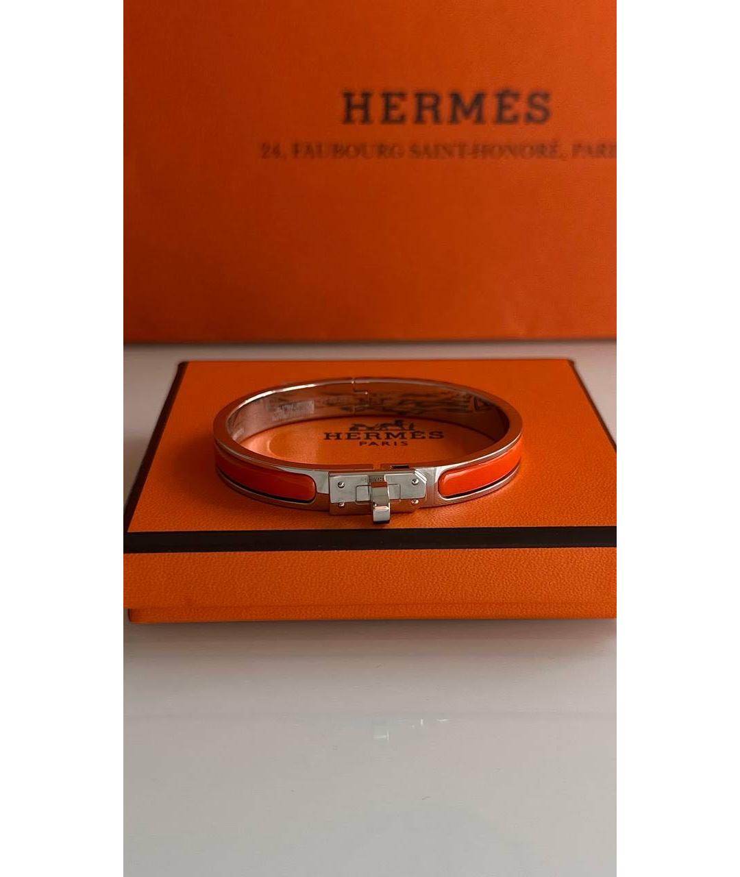 HERMES Оранжевый браслет, фото 6