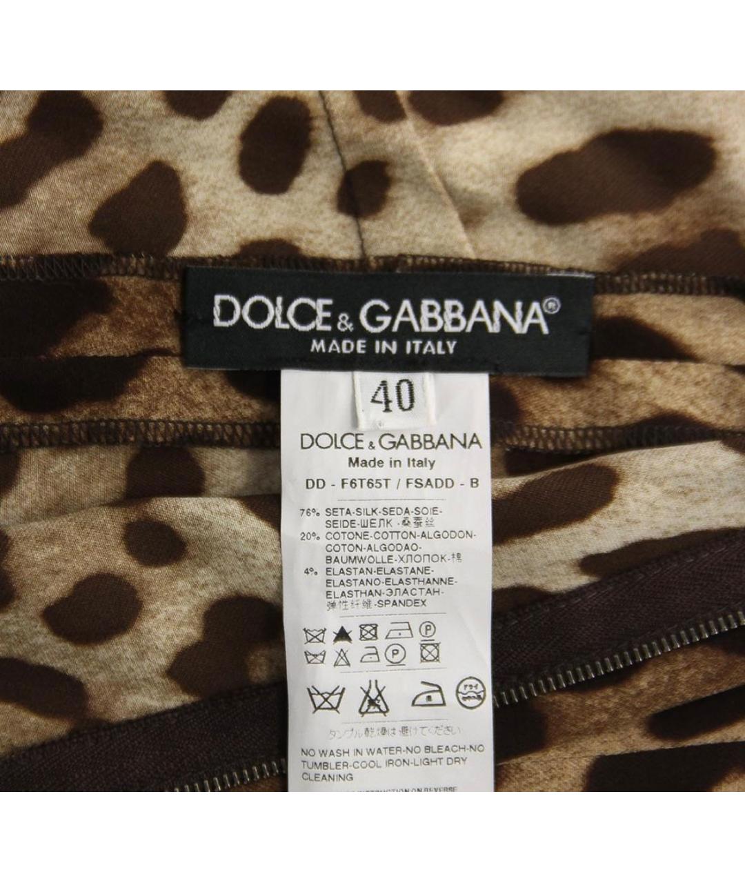 DOLCE&GABBANA Мульти шелковое коктейльное платье, фото 3