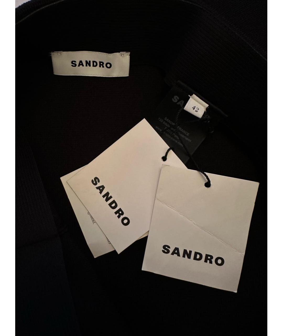 SANDRO Черная вискозная юбка мини, фото 7