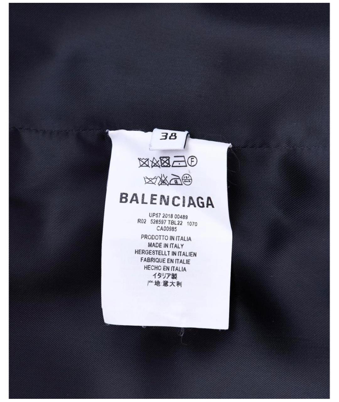 BALENCIAGA Темно-синее шелковое повседневное платье, фото 6