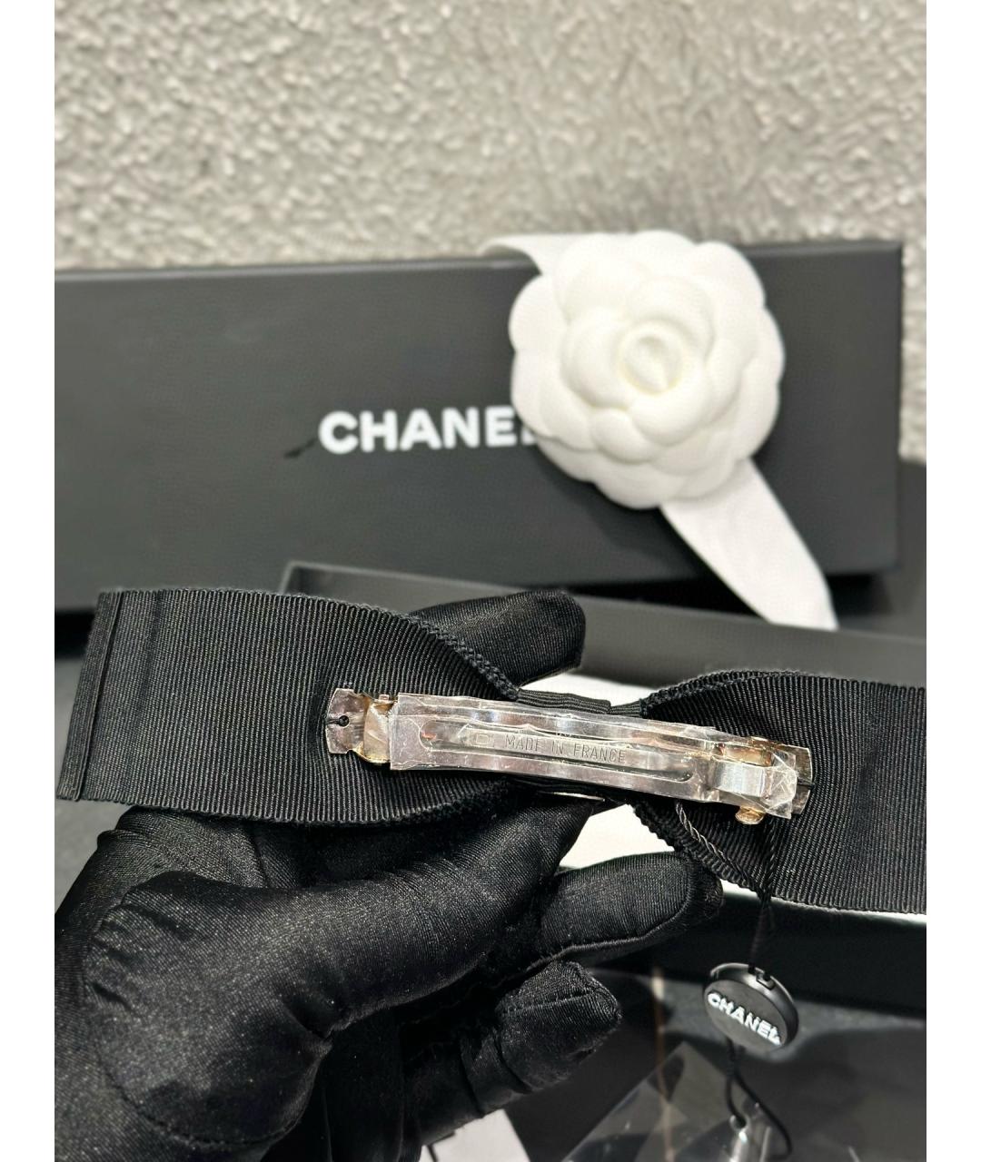 CHANEL Черная заколка, фото 4