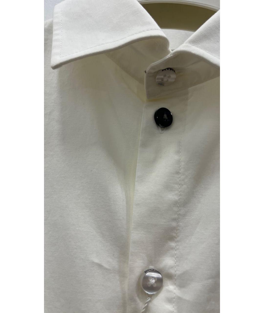 ARMANI JUNIOR Белая хлопковая рубашка/блузка, фото 4