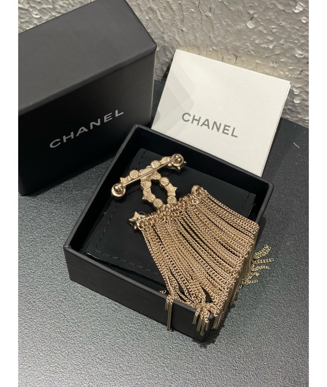 CHANEL Золотая металлическая булавка / брошь, фото 5