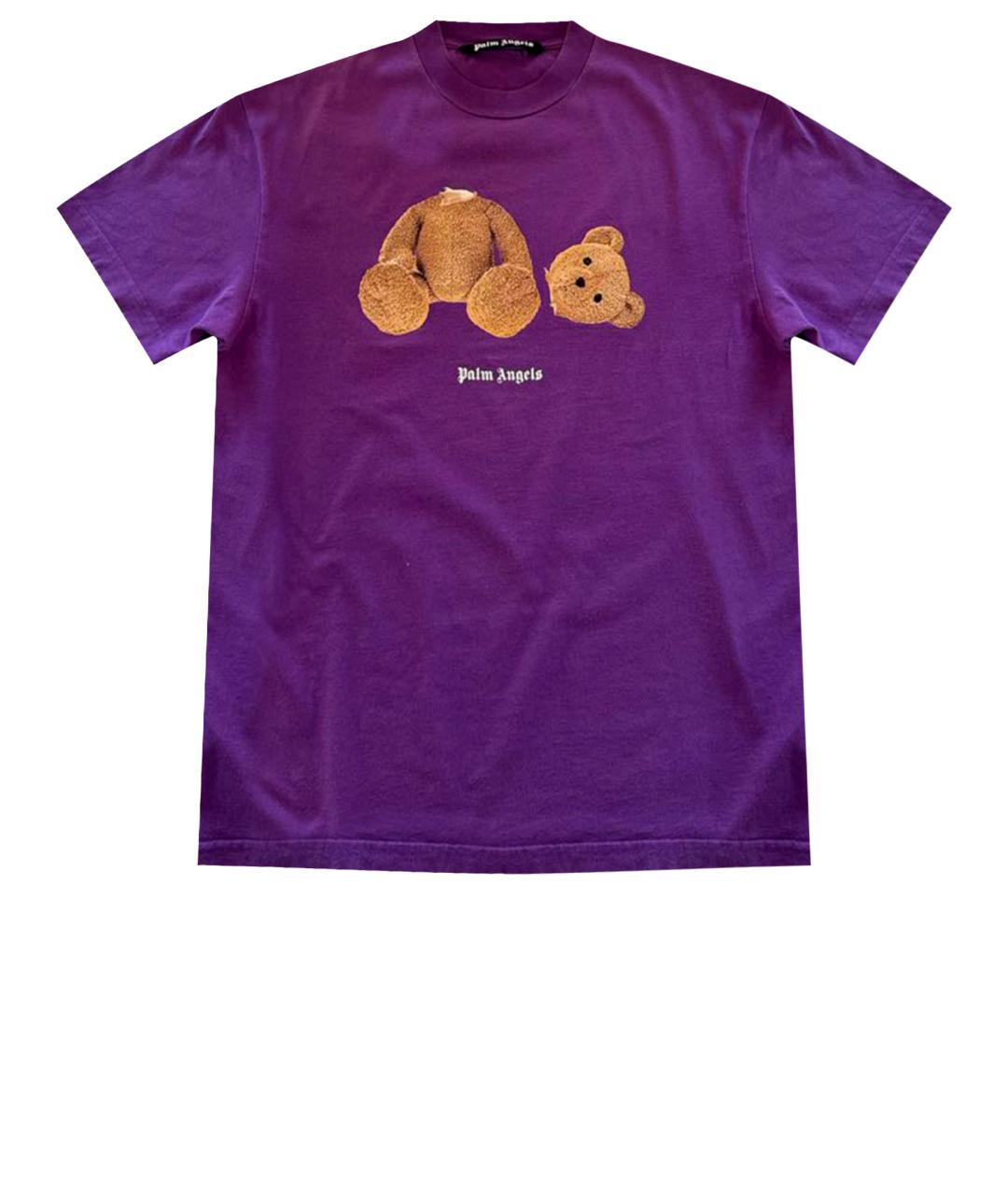PALM ANGELS Фиолетовая хлопковая футболка, фото 1