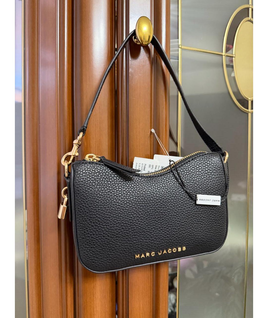 MARC JACOBS Черная кожаная сумка с короткими ручками, фото 8